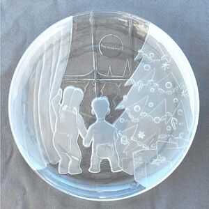 Colony Hand Decorated Crystal Holiday 14” Serving Platter